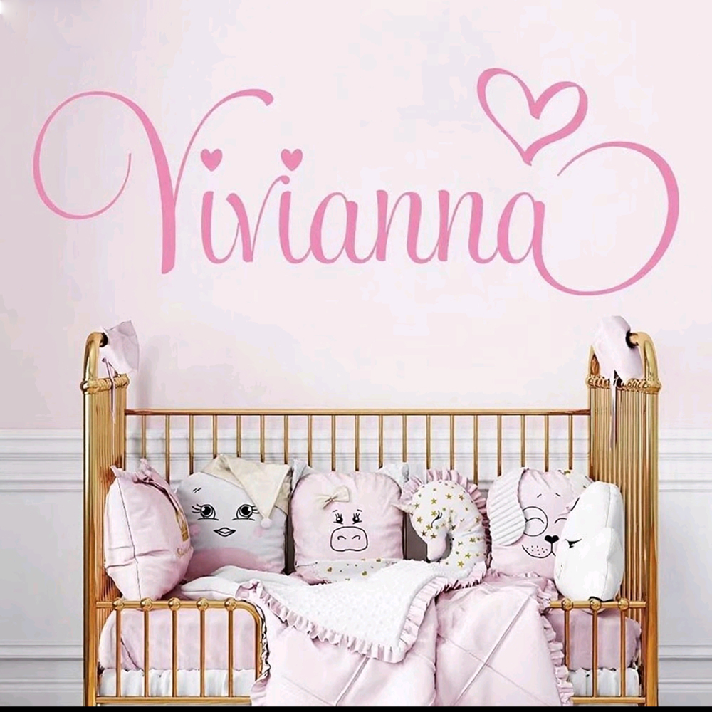 Baby Nursery Decals - Personalised Name Wall Stickers for Kids