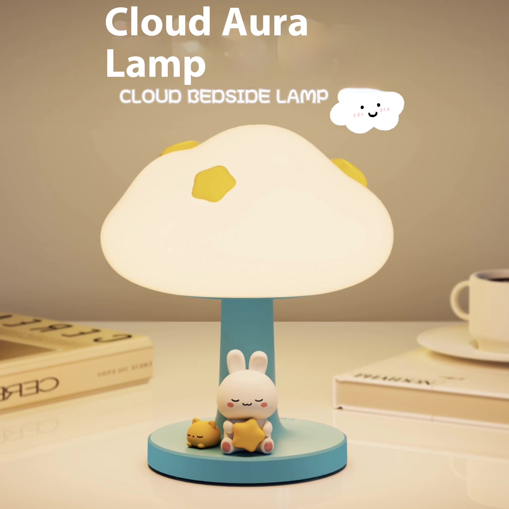 Baby Nursery Lamp - Cute Cloud Night Light, Dimmable Baby