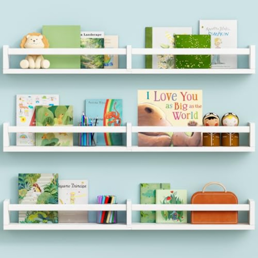 Baby Nursery Shelves - Large Nursery Book Shelves Wall Mounted
