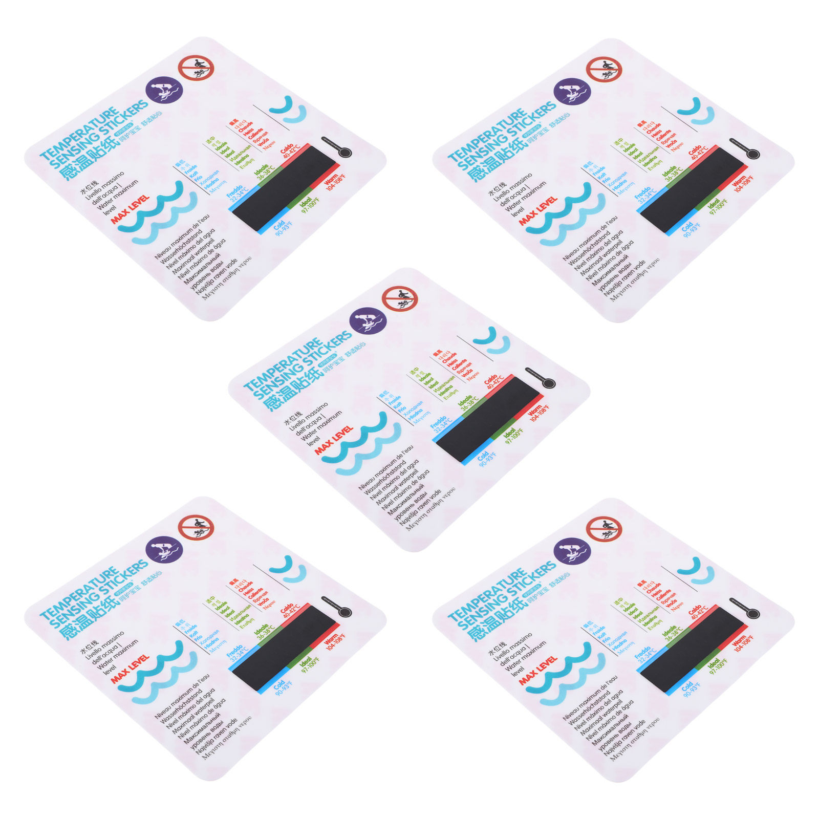 Baby Nursery Water - 5Pcs Baby Bath Thermometer Sticker Waterproof