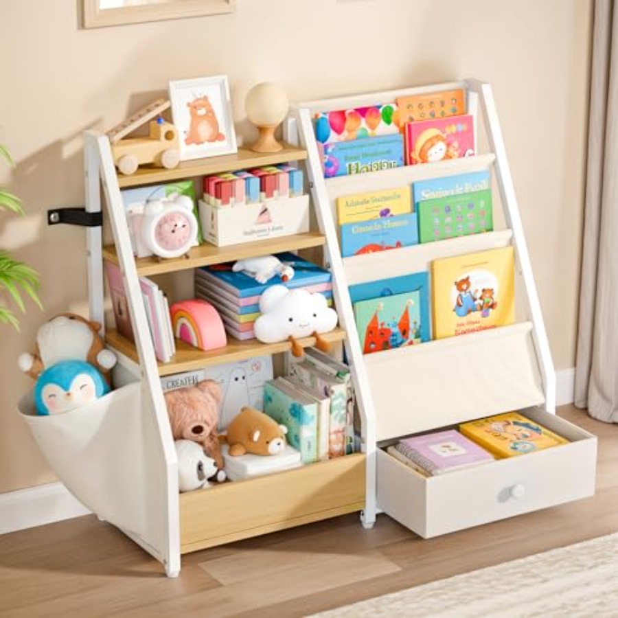 Baby Nursery Shelves - Bookshelf and Toy Storage - Book