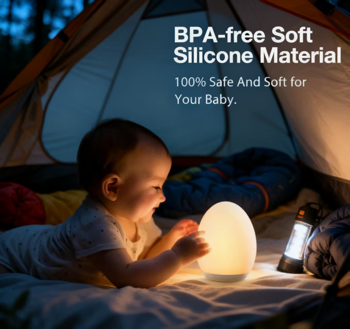 “Egg-Shaped Silicone Night Lig - Baby Nursery Lamp บทวิจารณ์และราคา