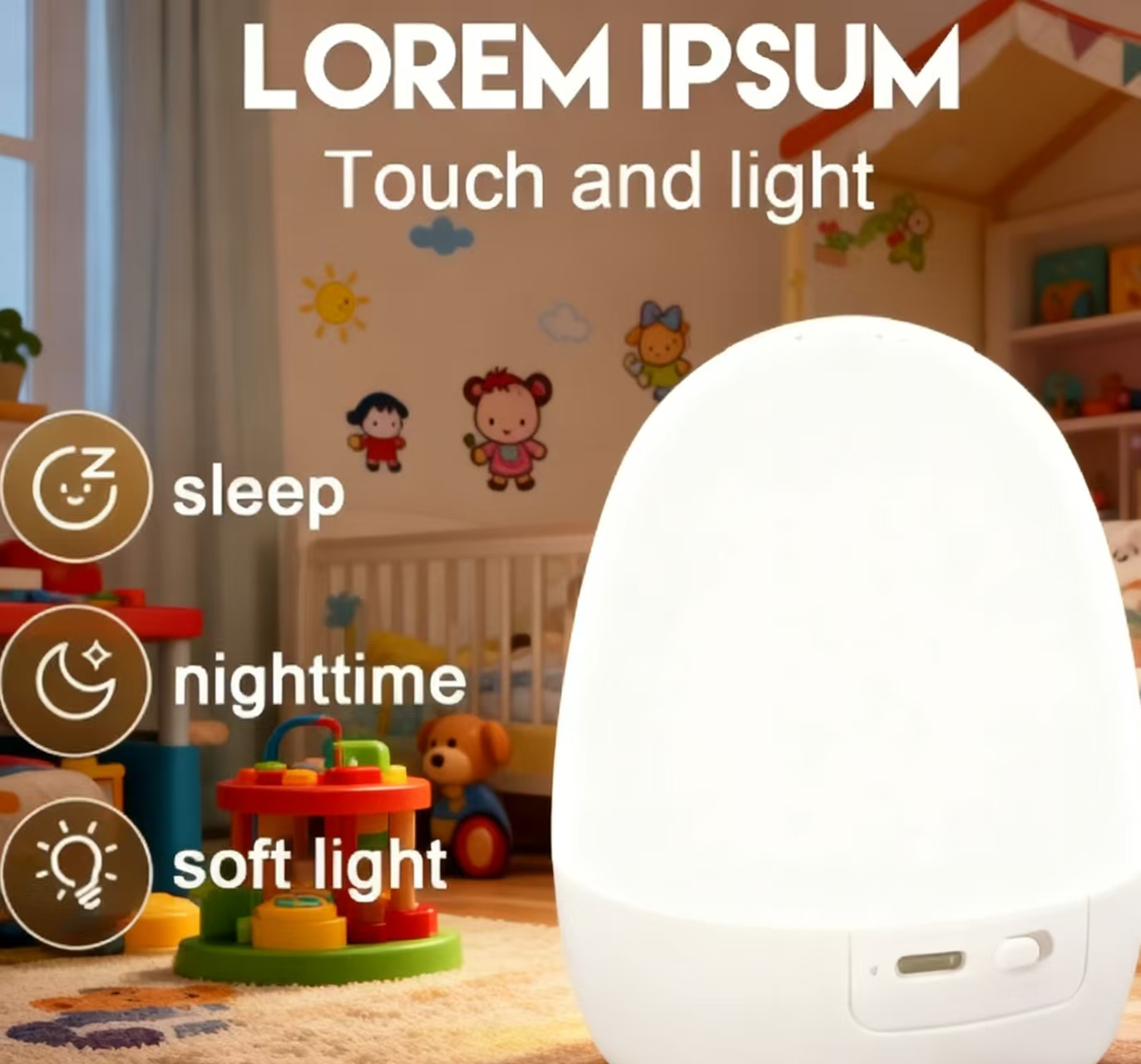 “Egg-Shaped Silicone Night Lig - Baby Nursery Lamp บทวิจารณ์และราคา