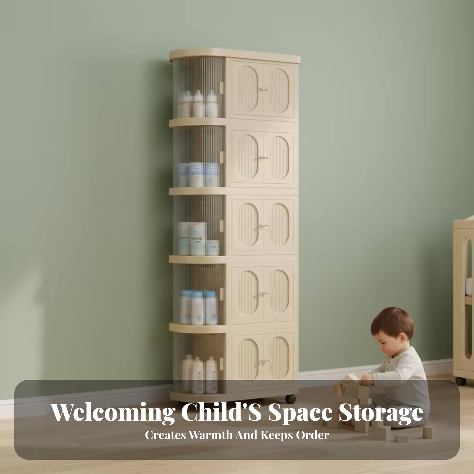 5-Tier Baby Cabinet Warm Beige - Baby Nursery Shelves บทวิจารณ์และราคา