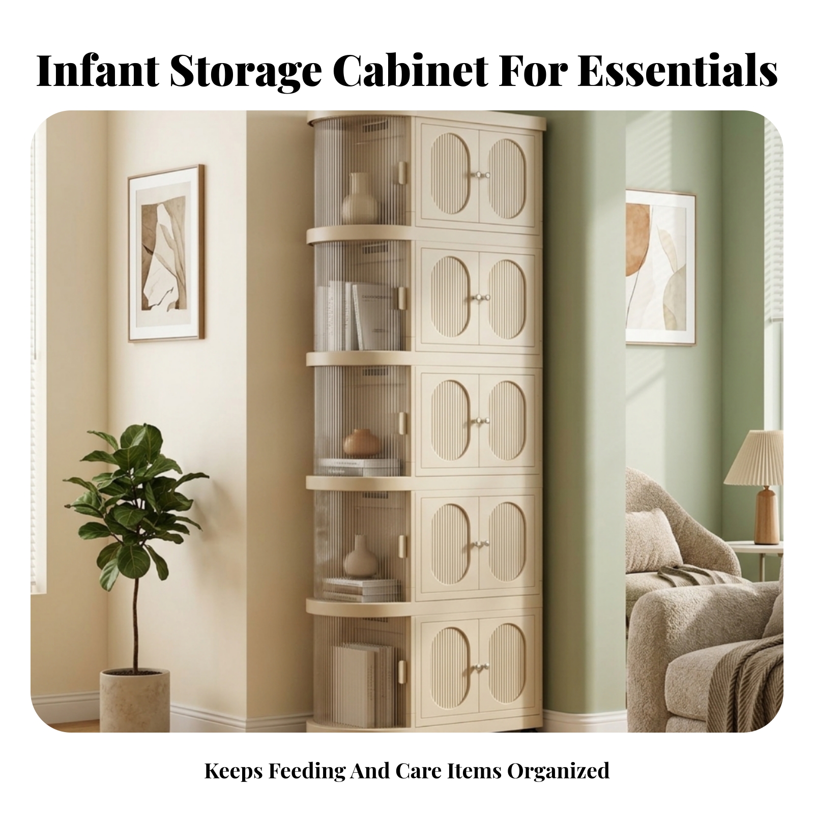 5-Tier Baby Cabinet Warm Beige - Baby Nursery Shelves บทวิจารณ์และราคา