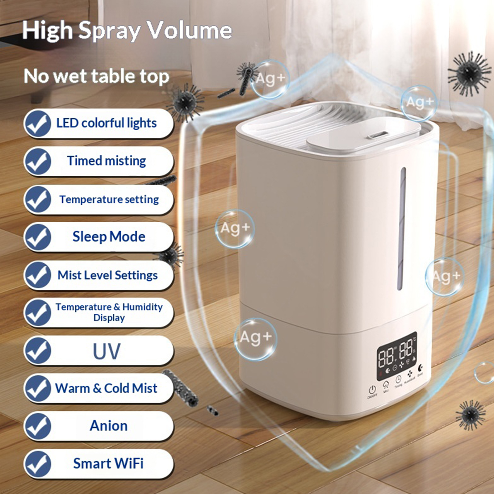 5L Smart Humidifier W/ Air Pur - Baby Nursery Air Purifier บทวิจารณ์และราคา