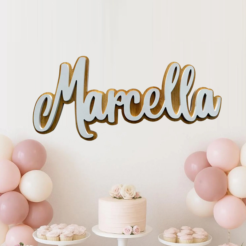 Customizable Layered Baby Name - Baby Nursery Decor Ideas บทวิจารณ์และราคา