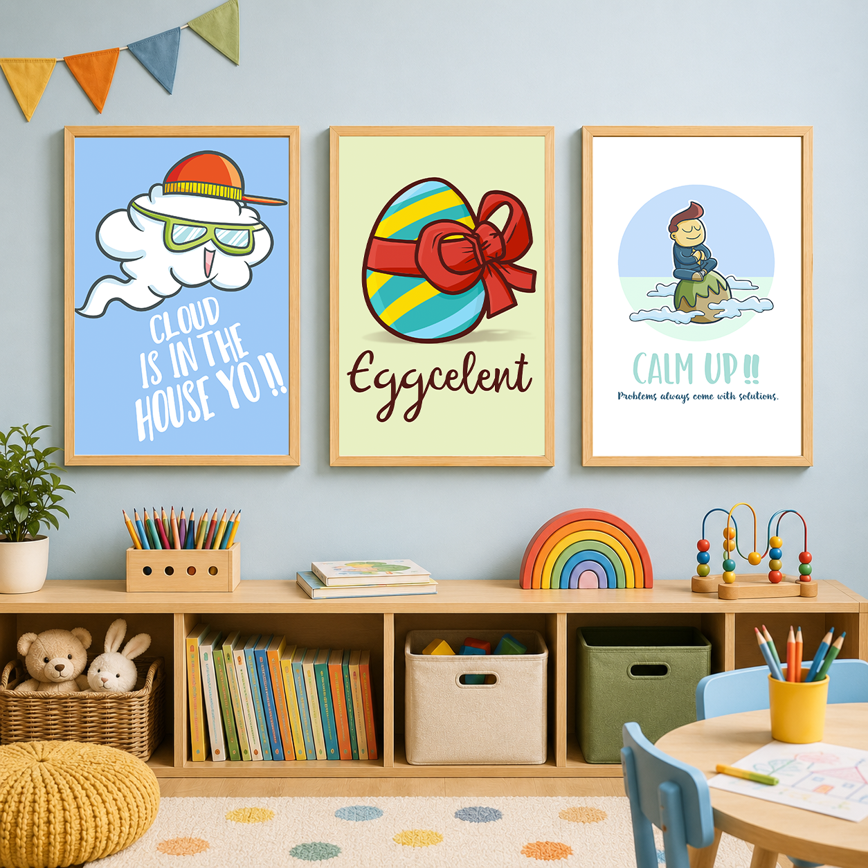 Cartoon Nursery Wall Art, Funn - Baby Nursery Quotes Wall Art บทวิจารณ์และราคา