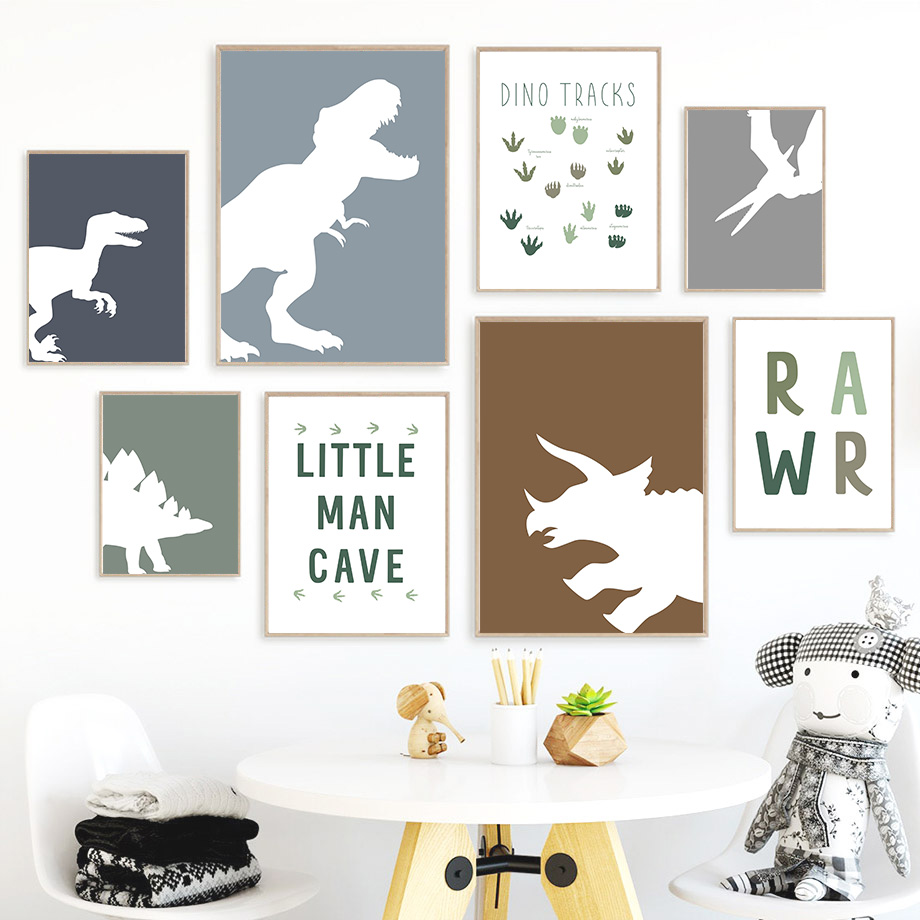 (2D canvas painting)Jurassic D - Baby Nursery Quotes Wall Art บทวิจารณ์และราคา