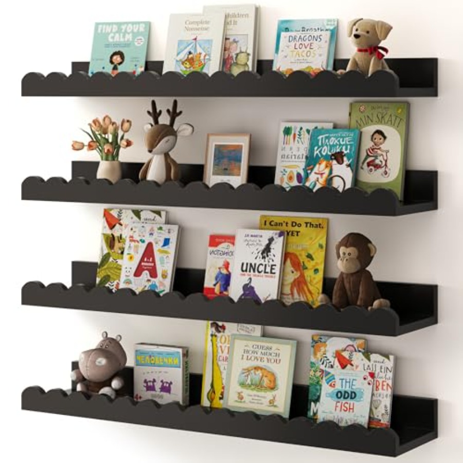 Nursery Book Shelves 4-Pack Fl - Baby Nursery Shelves บทวิจารณ์และราคา
