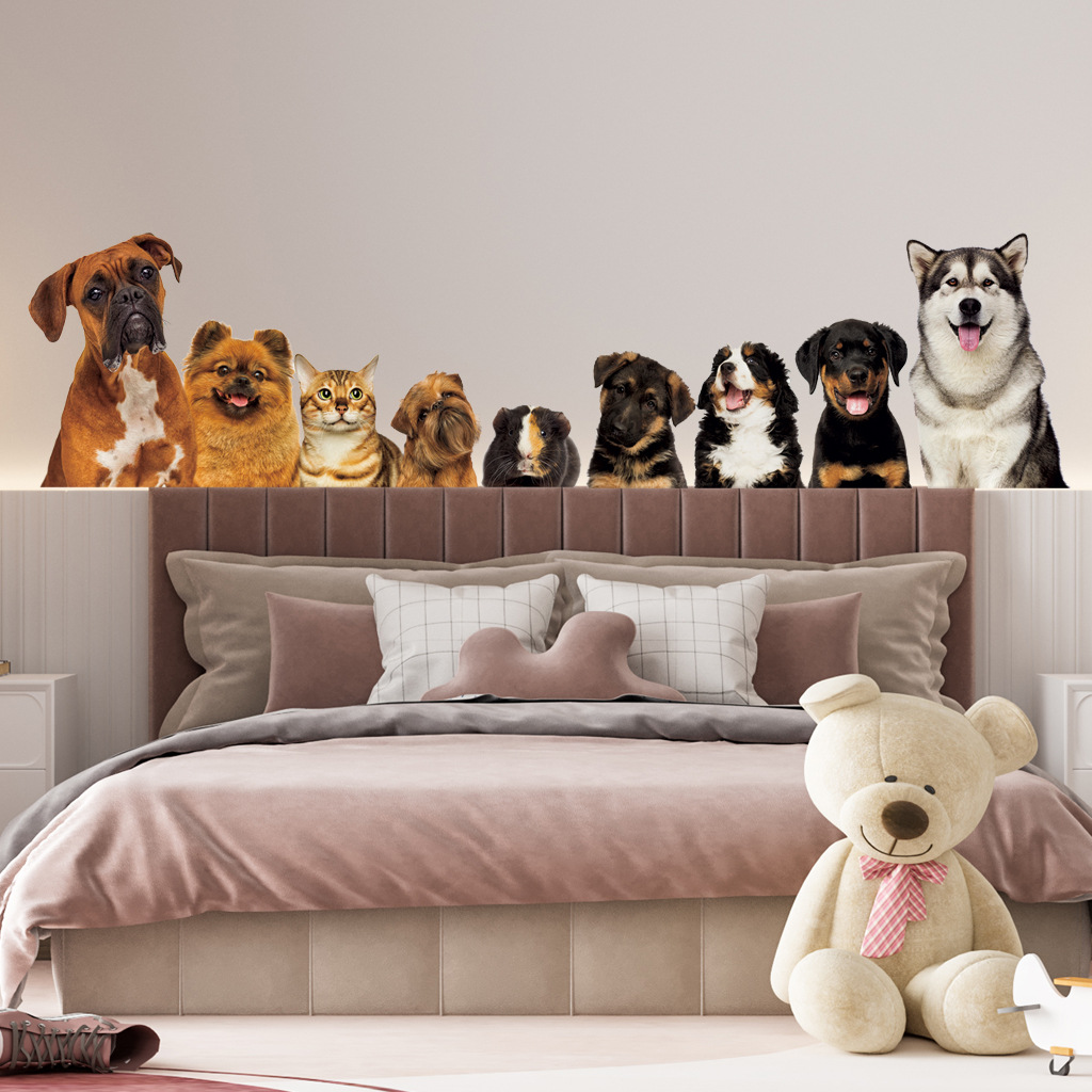 C30# 9 Cute Cats And Dogs Wall - Baby Nursery Decals บทวิจารณ์และราคา