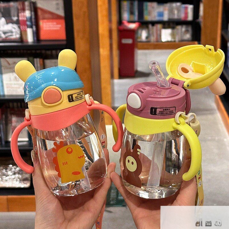 Cute Cartoon Kids Straw Water  - Baby Nursery Water บทวิจารณ์และราคา