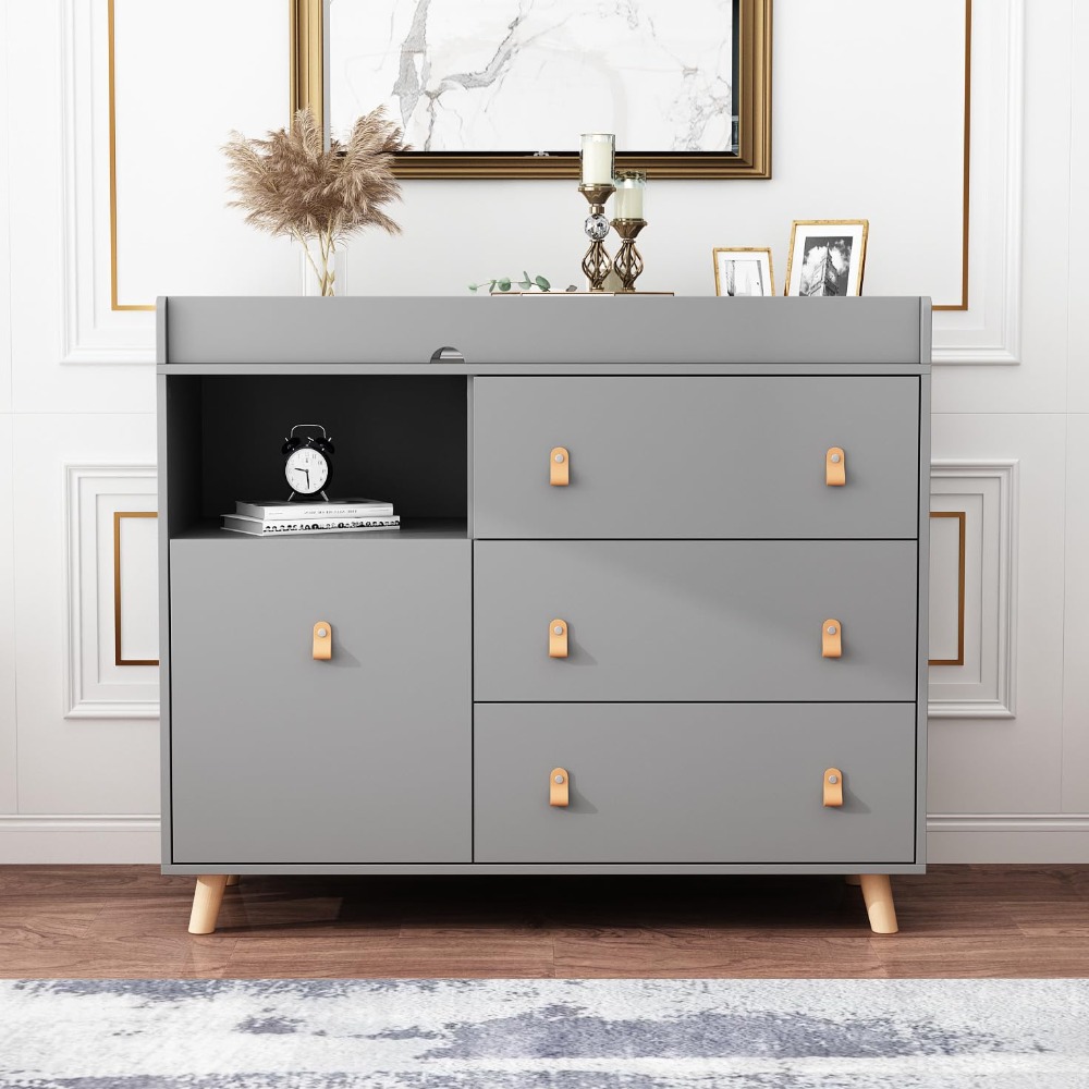 Baby Dresser Changing Table, T - Baby Nursery Shelves บทวิจารณ์และราคา