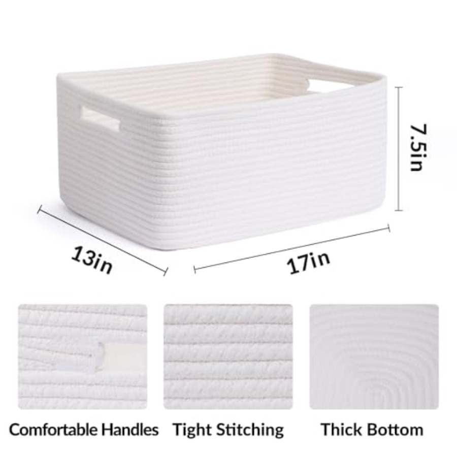 Large Storage Baskets for Orga - Baby Nursery Shelves บทวิจารณ์และราคา
