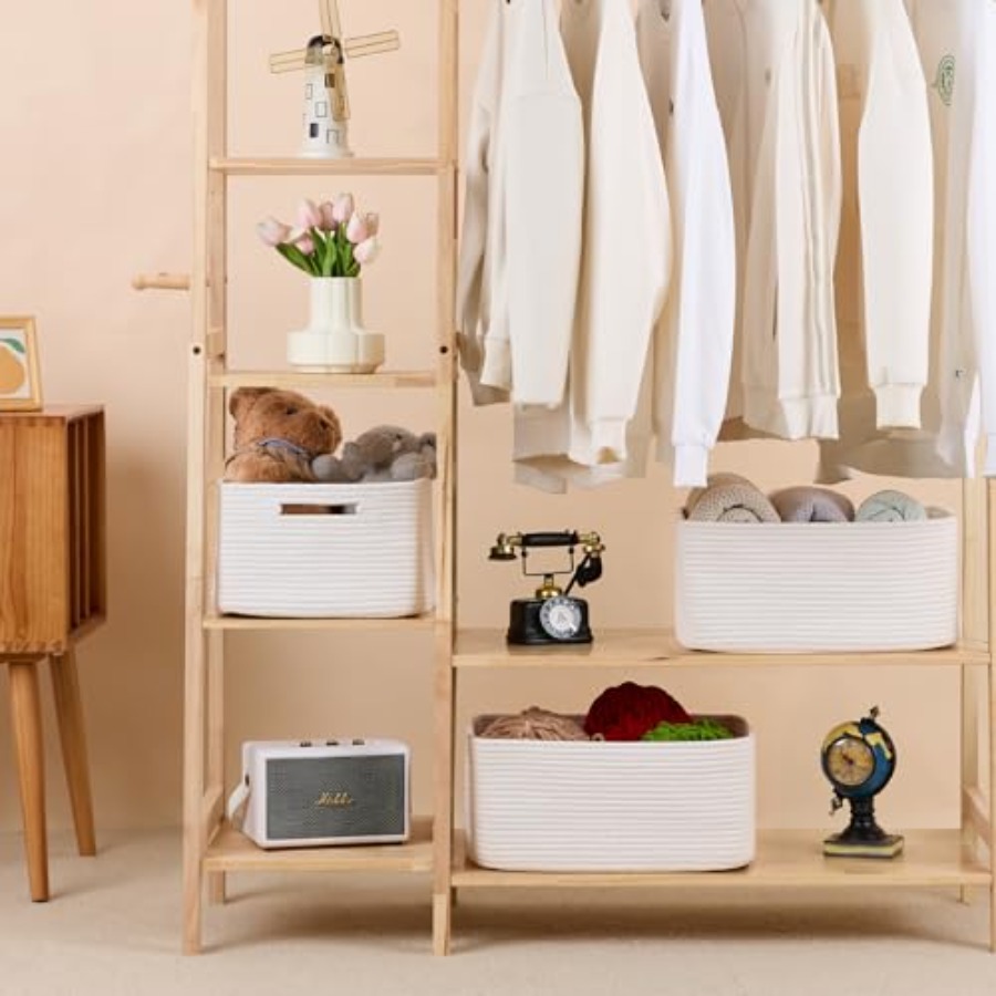 Large Storage Baskets for Orga - Baby Nursery Shelves บทวิจารณ์และราคา