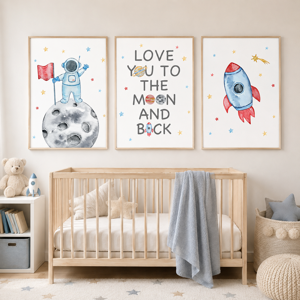 Nursery Wall Art Space Astrona - Baby Nursery Quotes Wall Art บทวิจารณ์และราคา