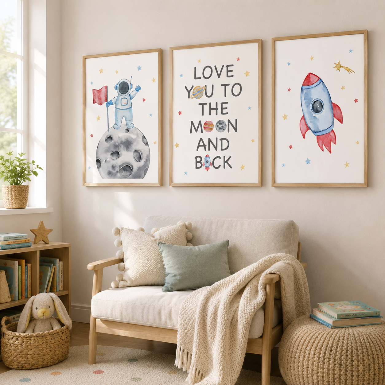 Nursery Wall Art Space Astrona - Baby Nursery Quotes Wall Art บทวิจารณ์และราคา