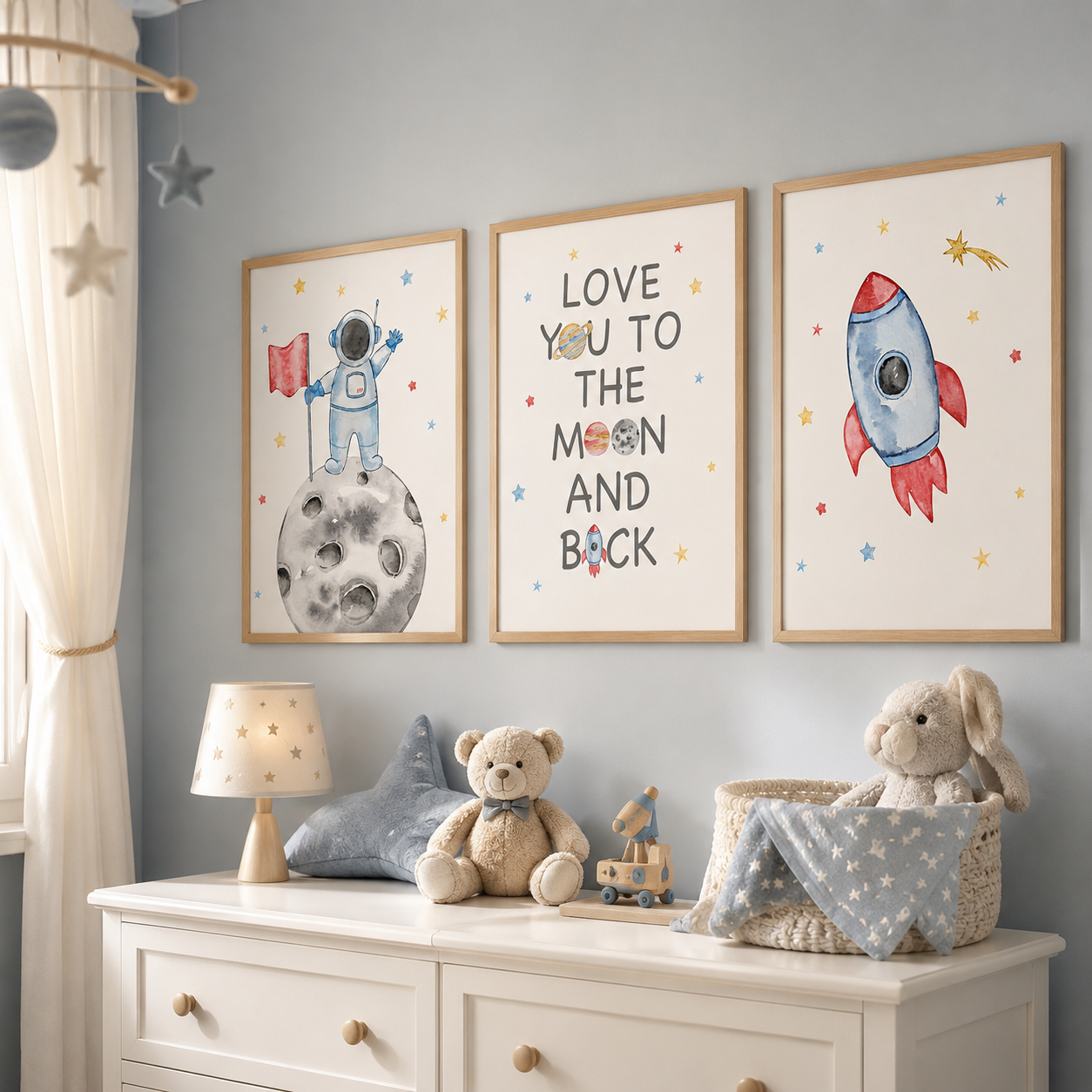 Nursery Wall Art Space Astrona - Baby Nursery Quotes Wall Art บทวิจารณ์และราคา