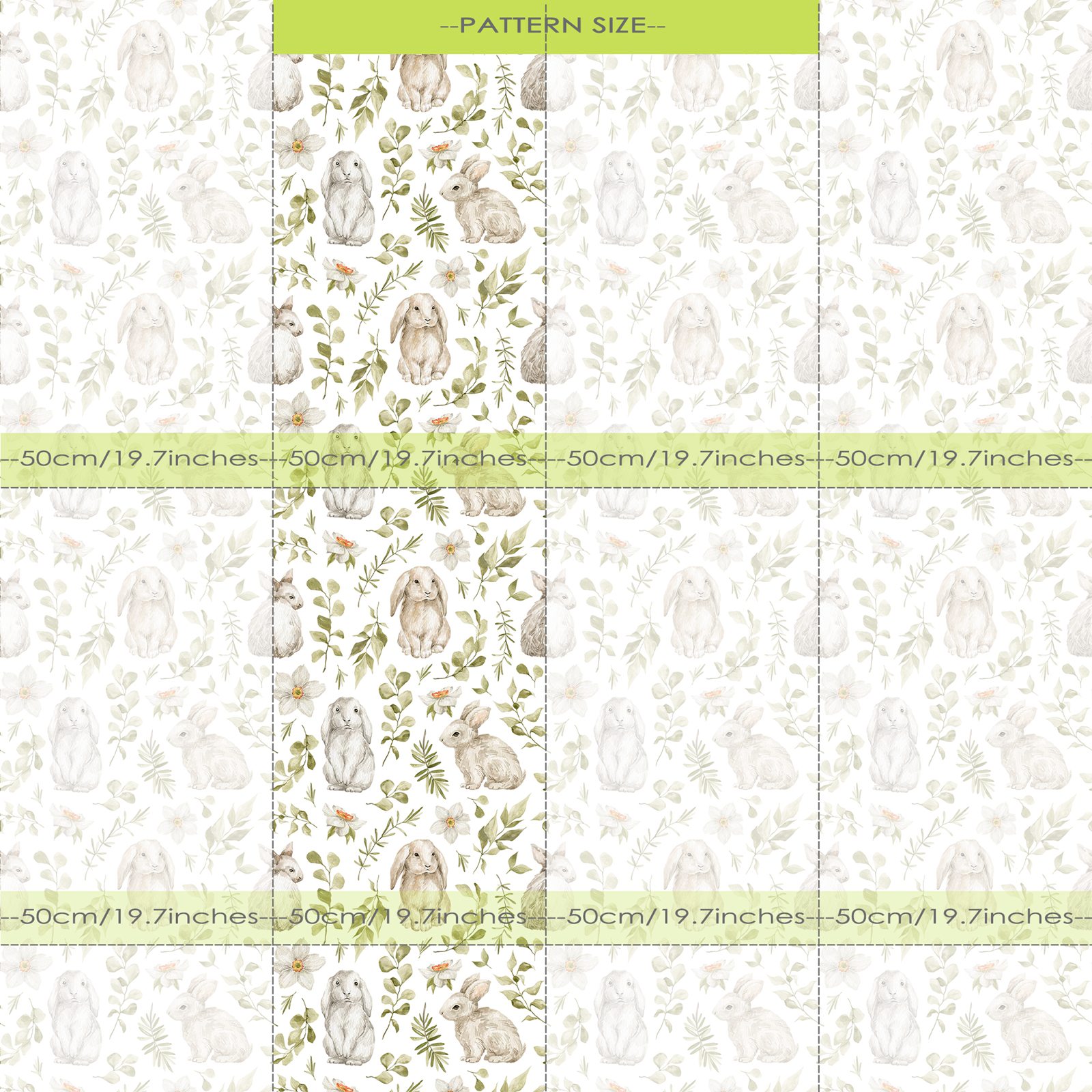 Bunny Wallpaper Kids Room Wall - Baby Nursery Water บทวิจารณ์และราคา