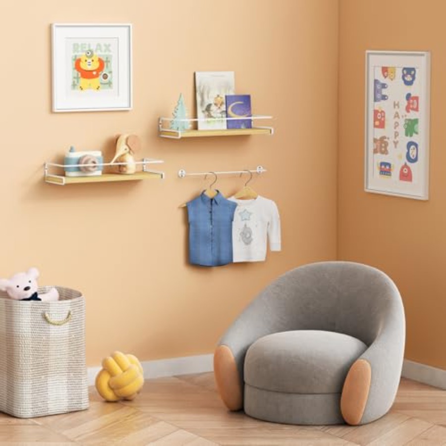 Floating Shelves for Wall with - Baby Nursery Shelves บทวิจารณ์และราคา