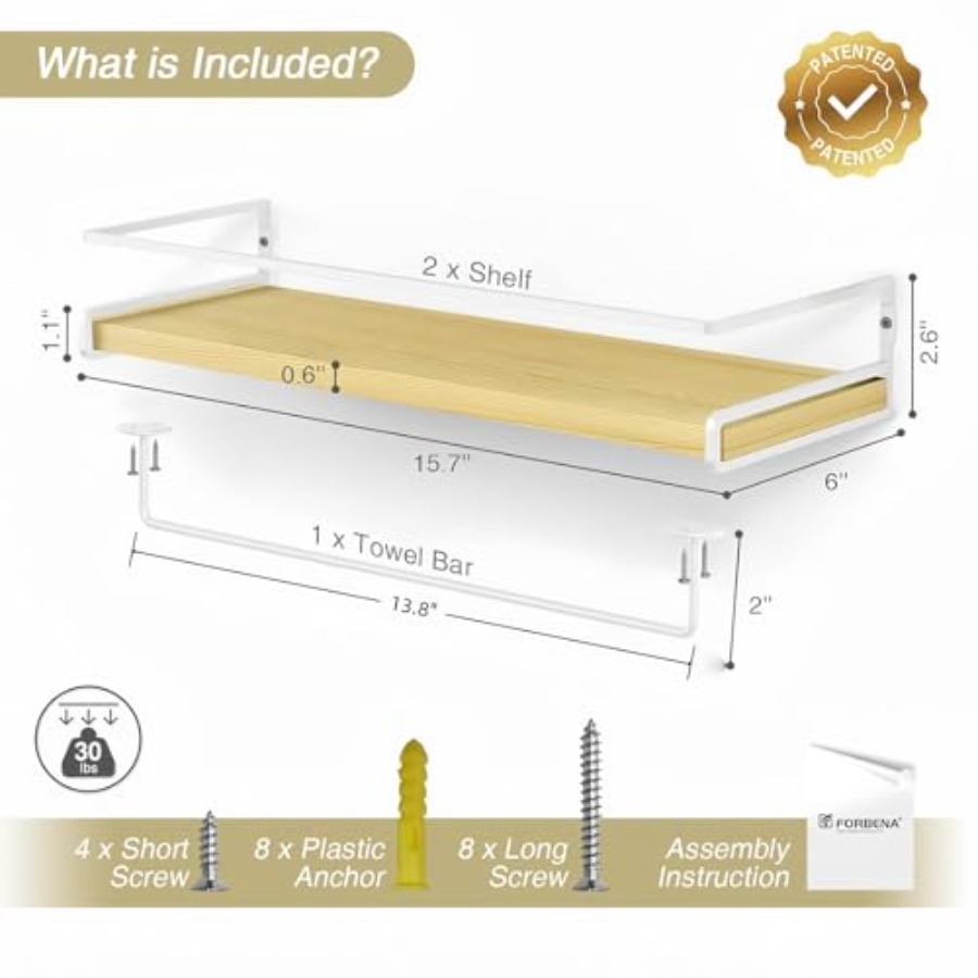 Floating Shelves for Wall with - Baby Nursery Shelves บทวิจารณ์และราคา