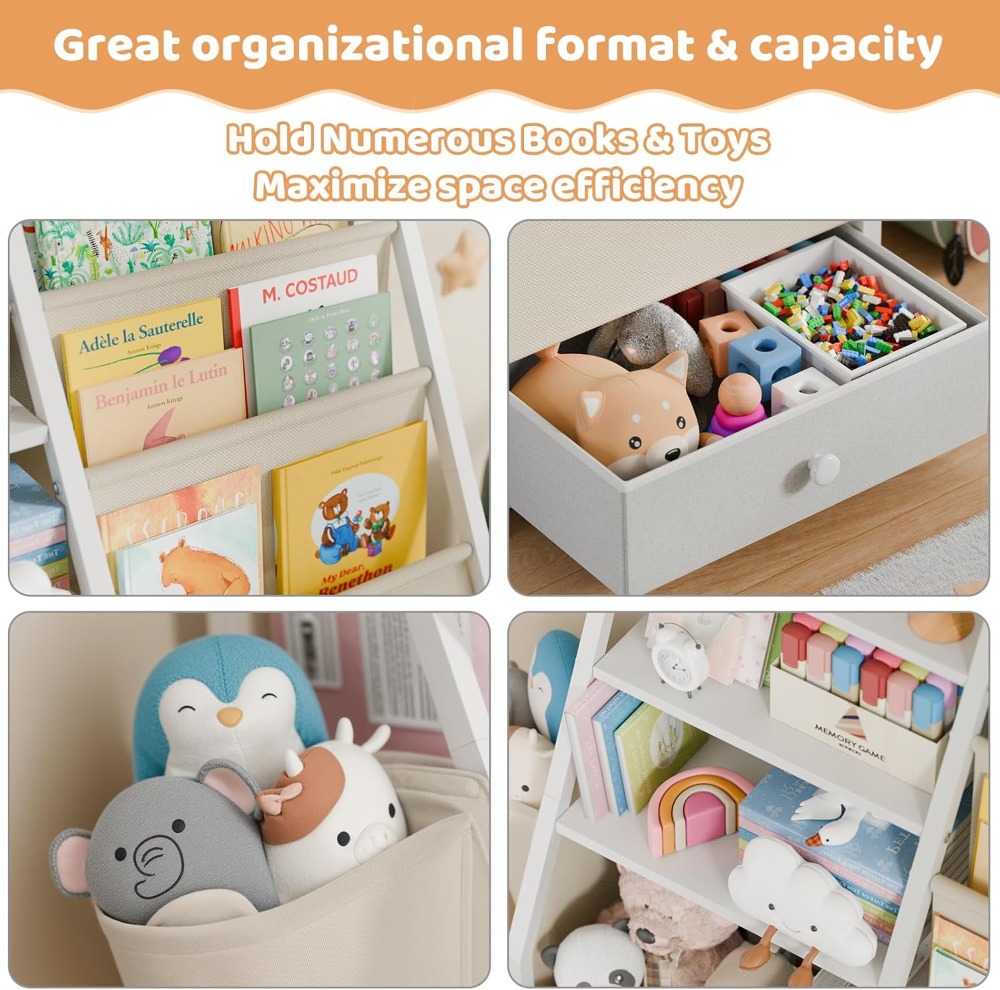 Kids Bookshelf and Toy Storage - Baby Nursery Shelves บทวิจารณ์และราคา