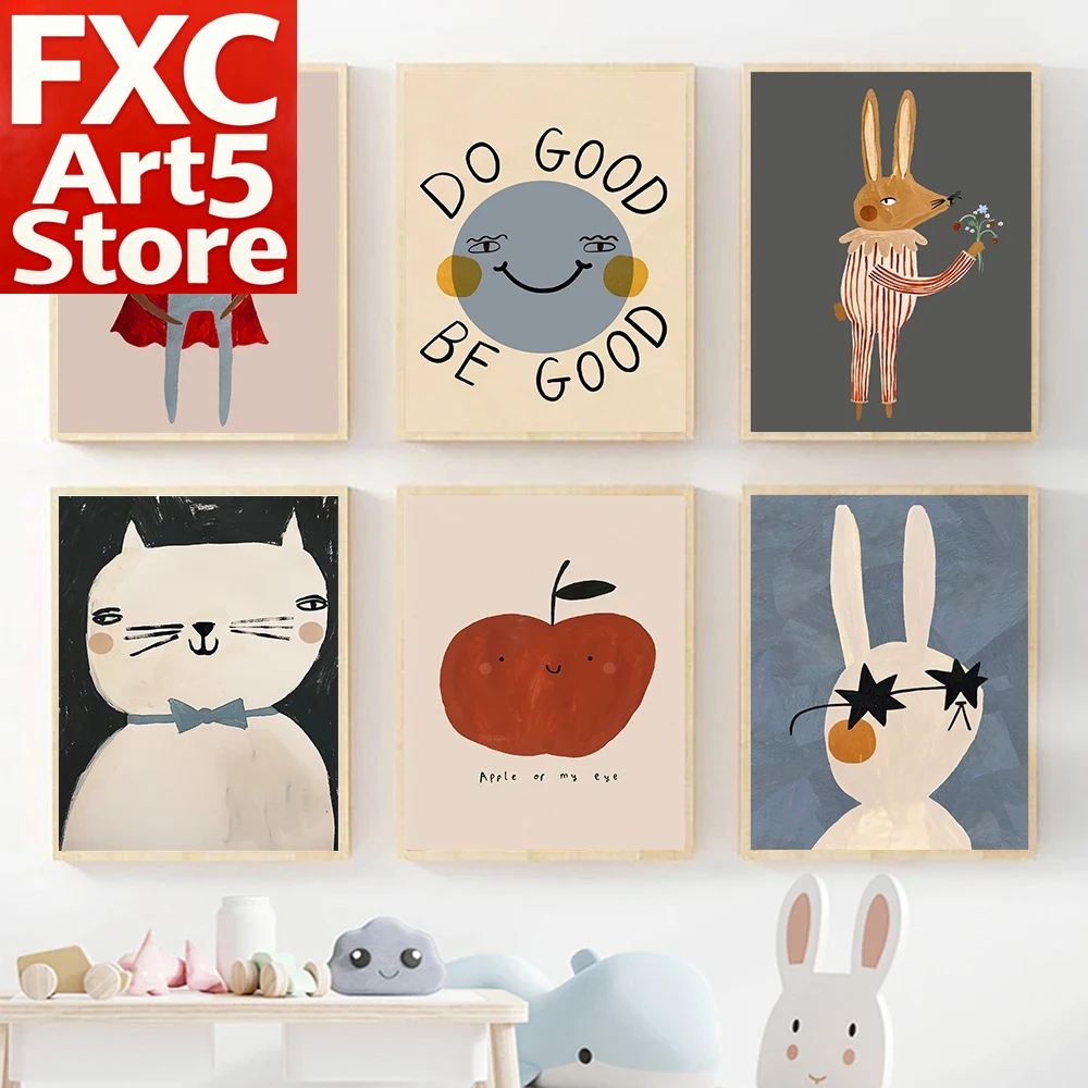 1PC Frameless Funny Cartoon Ra - Baby Nursery Quotes Wall Art บทวิจารณ์และราคา
