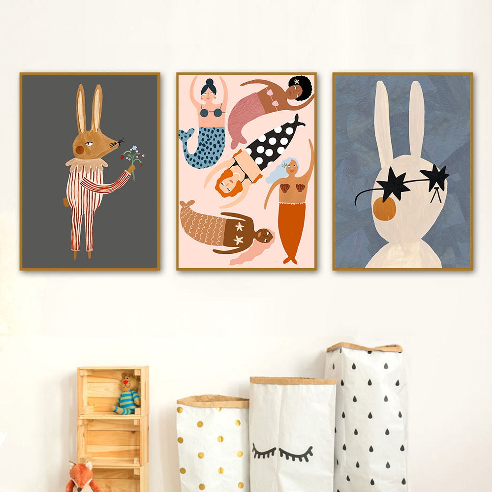 1PC Frameless Funny Cartoon Ra - Baby Nursery Quotes Wall Art บทวิจารณ์และราคา