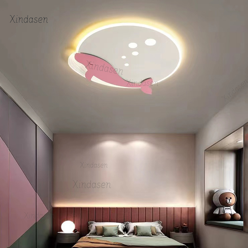 Kids Room Ceiling Light Whale  - Baby Nursery Lamp บทวิจารณ์และราคา