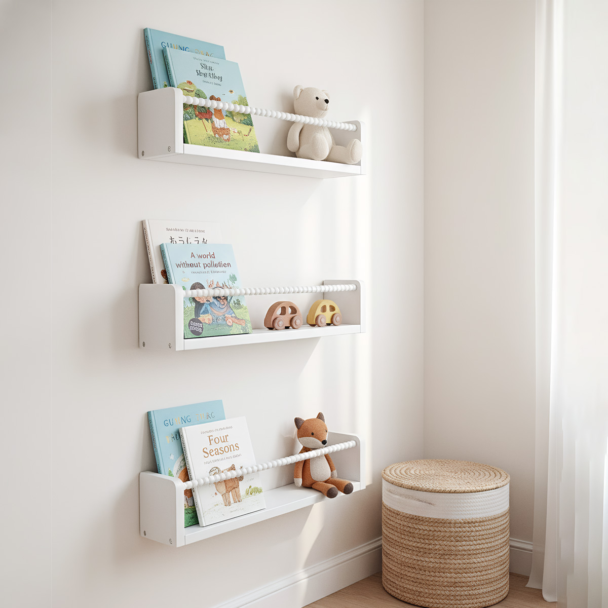 Nursery Book Shelves ,15.7 Inc - Baby Nursery Shelves บทวิจารณ์และราคา