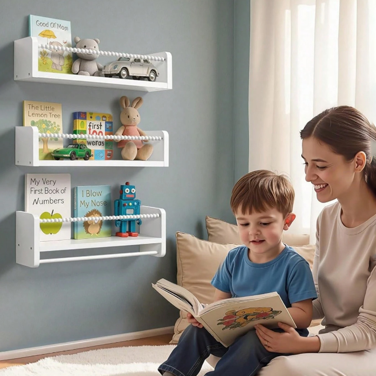 Nursery Book Shelves ,15.7 Inc - Baby Nursery Shelves บทวิจารณ์และราคา