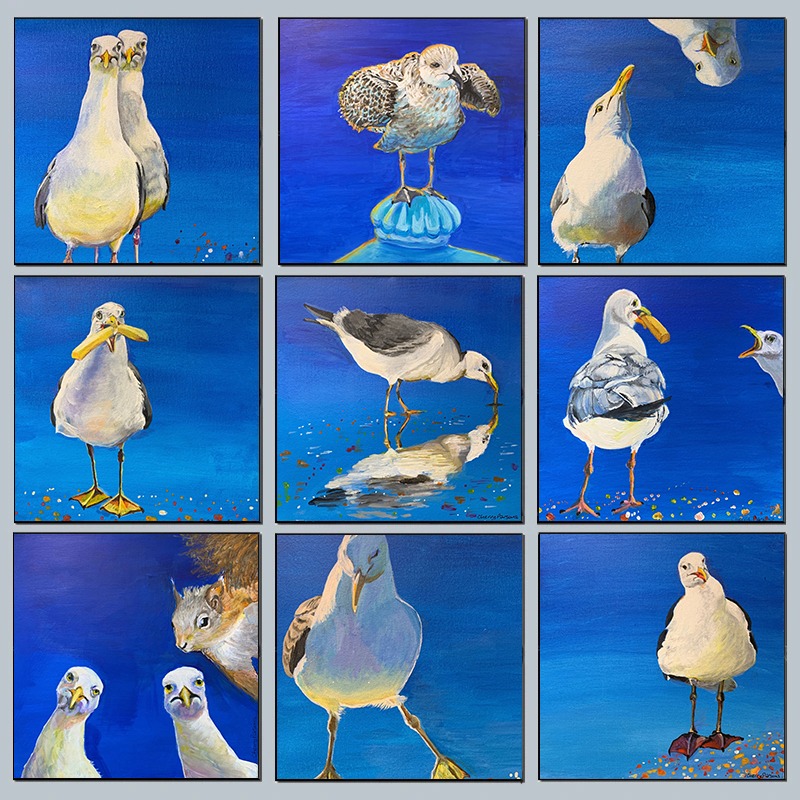 Funny Seagull Coastal Wall Art - Baby Nursery Decor Ideas บทวิจารณ์และราคา