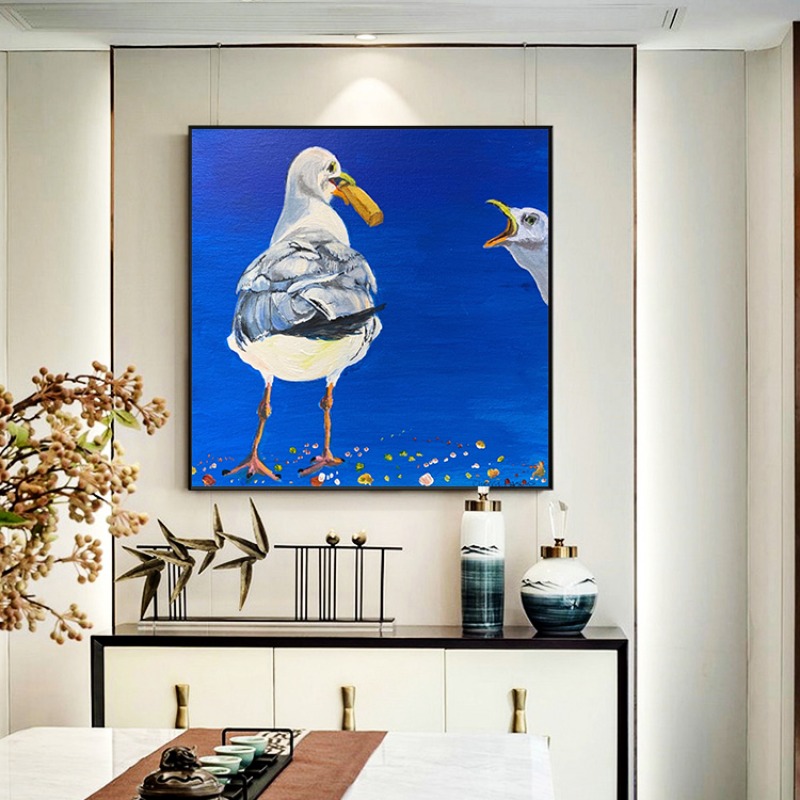 Funny Seagull Coastal Wall Art - Baby Nursery Decor Ideas บทวิจารณ์และราคา