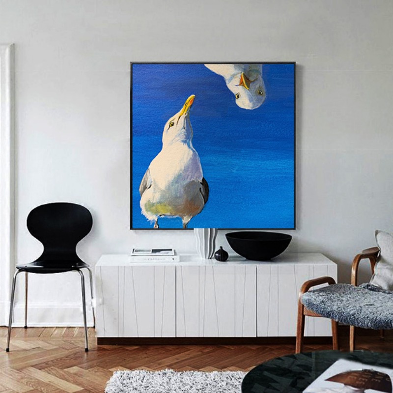 Funny Seagull Coastal Wall Art - Baby Nursery Decor Ideas บทวิจารณ์และราคา
