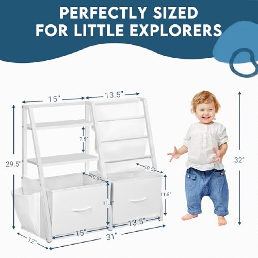 Bookshelf and Toy Storage Book - Baby Nursery Shelves บทวิจารณ์และราคา