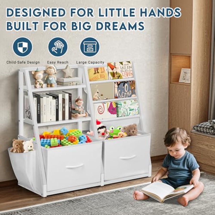 Bookshelf and Toy Storage Book - Baby Nursery Shelves บทวิจารณ์และราคา