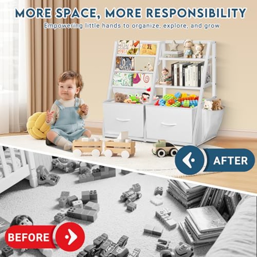 Bookshelf and Toy Storage Book - Baby Nursery Shelves บทวิจารณ์และราคา