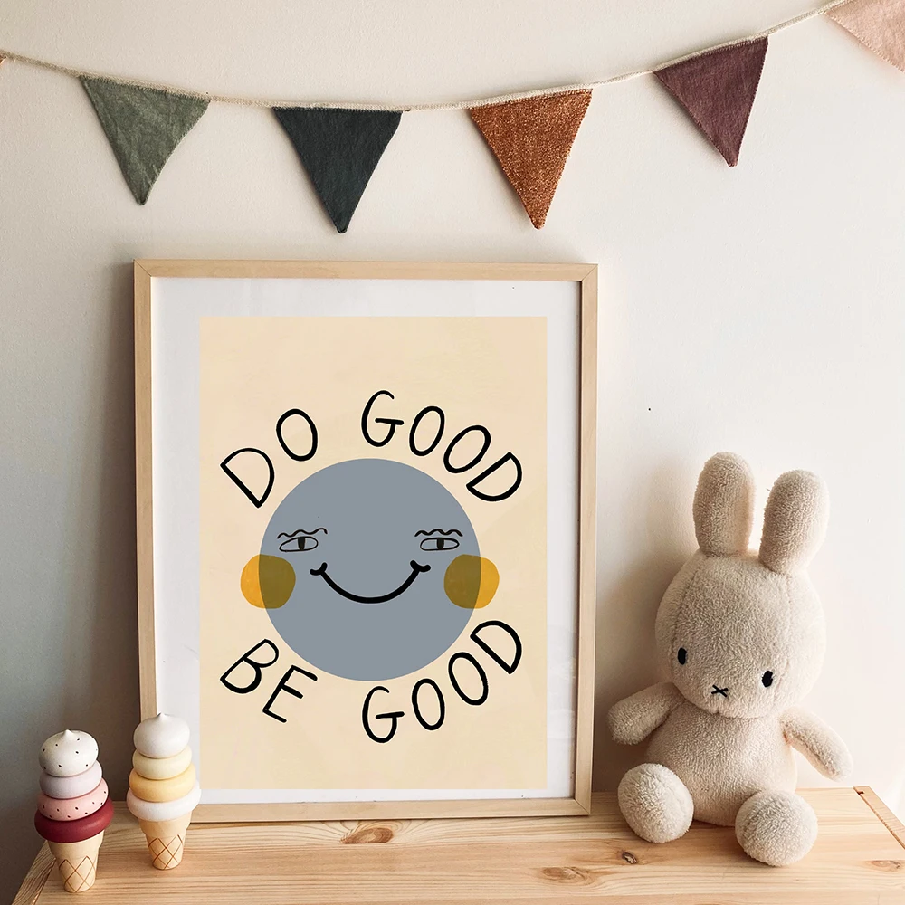 1PC Frameless  Funny Cartoon R - Baby Nursery Quotes Wall Art บทวิจารณ์และราคา