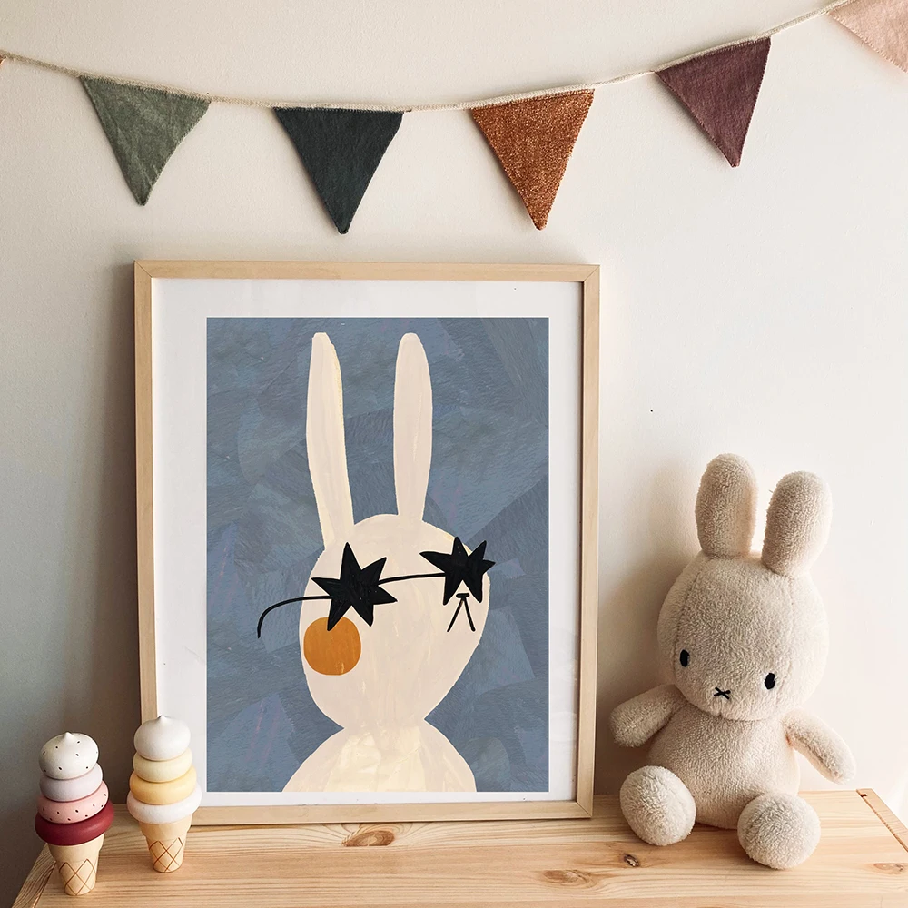 1PC Frameless  Funny Cartoon R - Baby Nursery Quotes Wall Art บทวิจารณ์และราคา