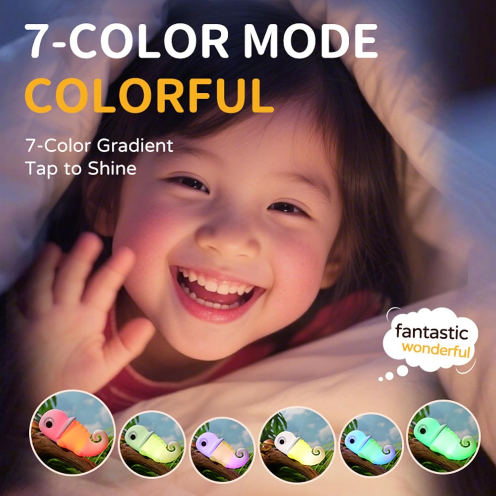 Soft Silicone Chameleon Night  - Baby Nursery Lamp บทวิจารณ์และราคา