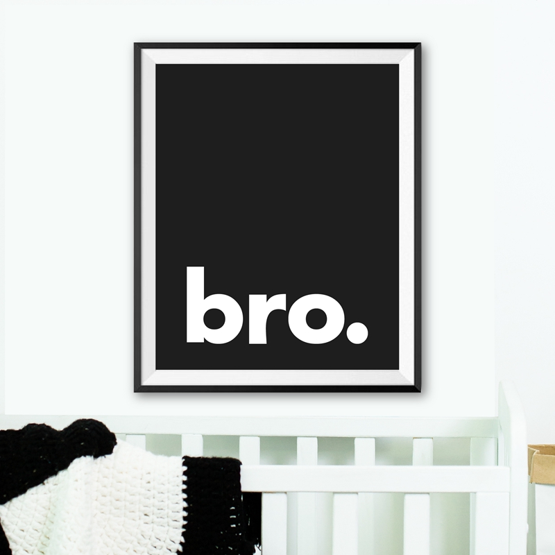 Bro. Print Minimalist Typograp - Baby Nursery Quotes Wall Art บทวิจารณ์และราคา
