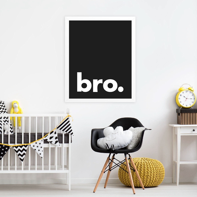 Bro. Print Minimalist Typograp - Baby Nursery Quotes Wall Art บทวิจารณ์และราคา