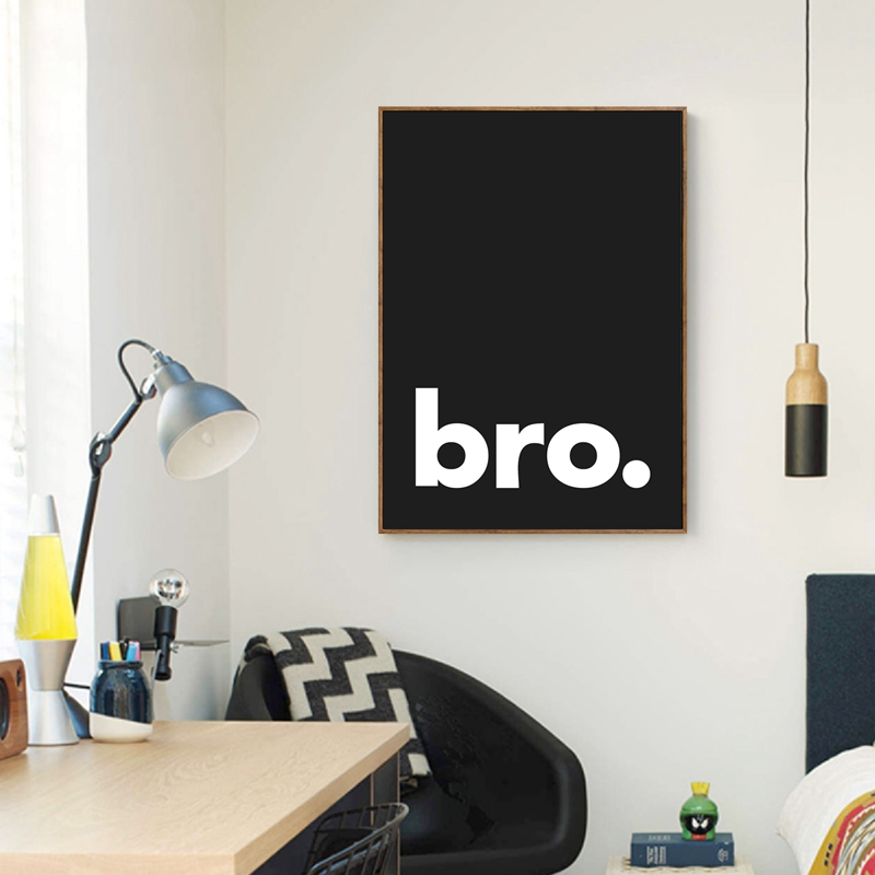 Bro. Print Minimalist Typograp - Baby Nursery Quotes Wall Art บทวิจารณ์และราคา