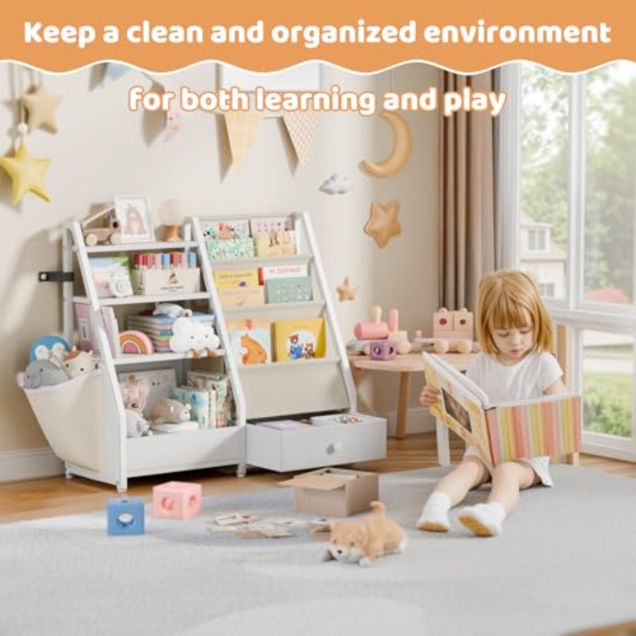 Bookshelf and Toy Storage - Bo - Baby Nursery Shelves บทวิจารณ์และราคา
