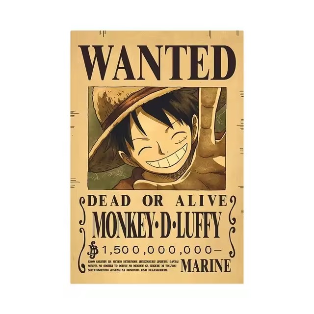 Anime One Piece Bounty Wanted  - Baby Nursery Decals บทวิจารณ์และราคา