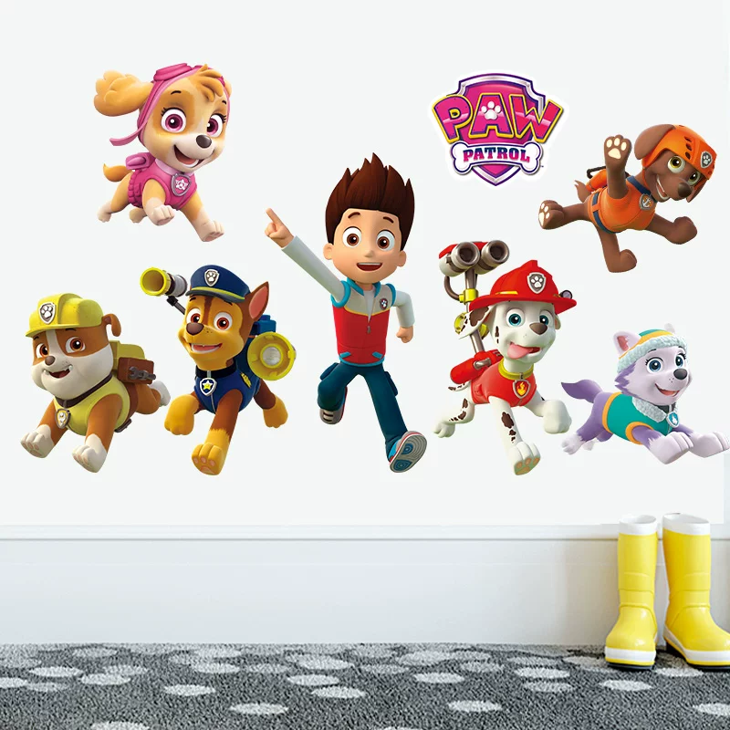 Cartoon Pawed Patrol Wall Stic - Baby Nursery Decals บทวิจารณ์และราคา