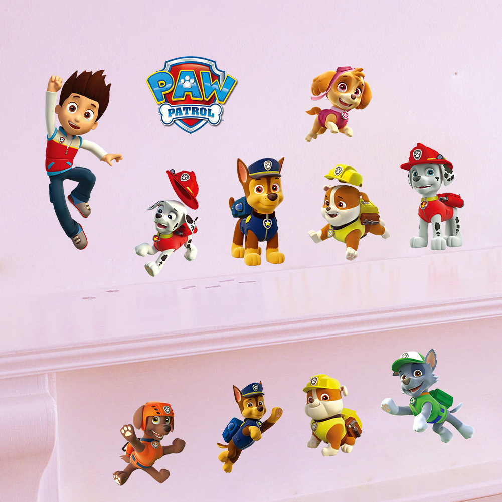 Cartoon Pawed Patrol Wall Stic - Baby Nursery Decals บทวิจารณ์และราคา