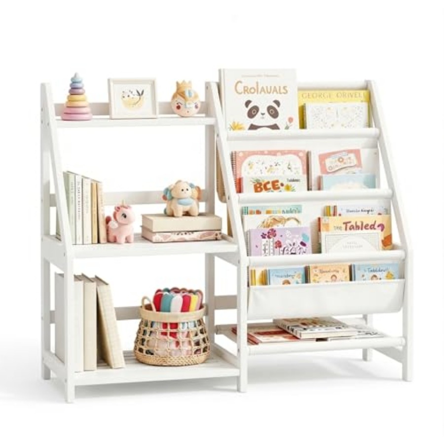Bookshelf with Storage 3 Tier  - Baby Nursery Shelves บทวิจารณ์และราคา