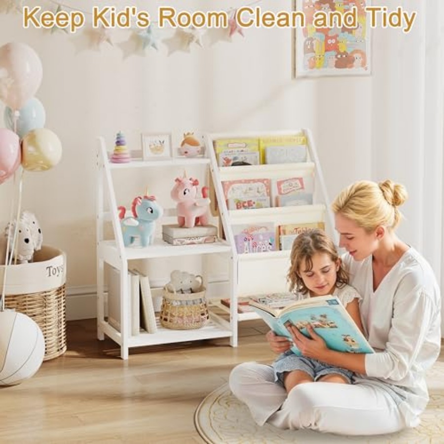 Bookshelf with Storage 3 Tier  - Baby Nursery Shelves บทวิจารณ์และราคา