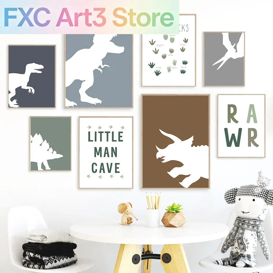 Frameless Jurassic Dinosaur Ty - Baby Nursery Quotes Wall Art บทวิจารณ์และราคา
